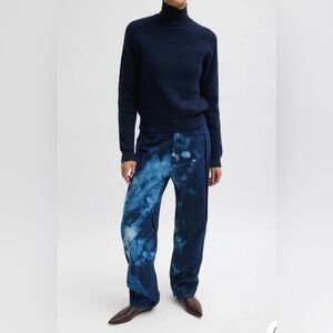 Tibi Tie-Dye Denim Tuck Jeans - 26R